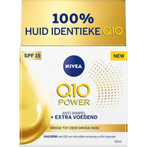 NIVEA Q10 Power +Extra Voedend Anti-Rimpel dagcrème - Droge huid - 50 ml