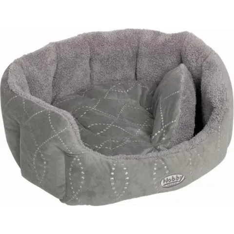 Nobby comfortbed ovaal ceno grijs - 55 x 50 x 21 cm