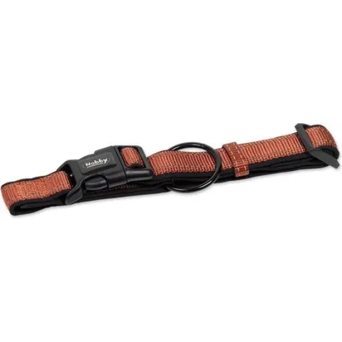 Nobby halsband classic reflect soft verstelbaar - donkeroranje - 50-65 x 2,5 cm