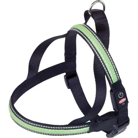 Nobby Lichtgevende Tuig - Hond - Groen - Buikband: 50 tot 65 cm - Borstband: 48 cm