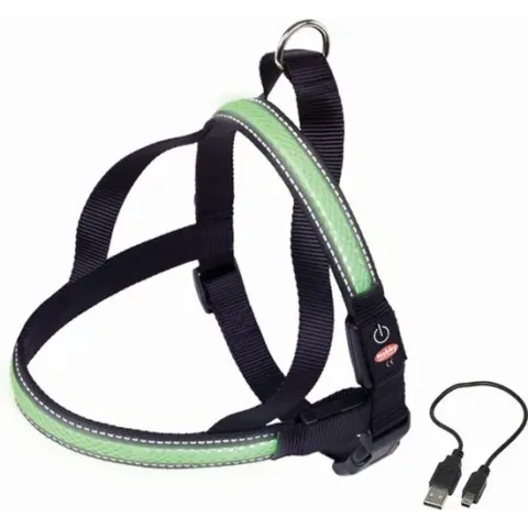 Nobby Lichtgevende Tuig - Hond - Groen - Buikband: 80 tot 100 cm - Borstband: 56 cm