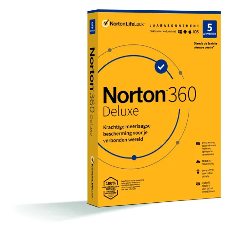 Norton 360 Deluxe (5 apparaten) Digitale licentie Software