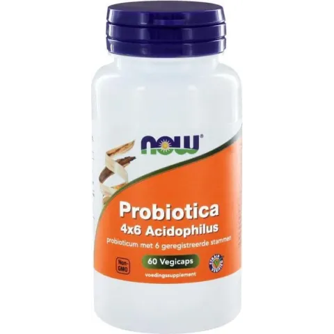 Now 4x6 Acidophilus - 60 capsules - Voedingssupplement - Probiotica