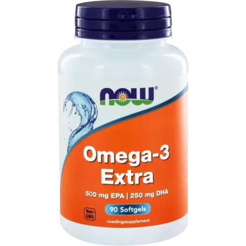 Now Foods - Omega-3 Extra - 1000 mg Zuivere Visolieconcentraat - 90 Softgels