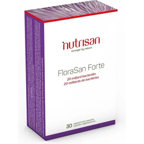 Nutrisan Florasan Forte Vegetarische Capsules 20 Miljard Bacterien 30capsules