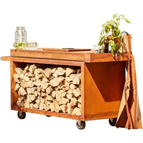 OFYR Mise en Place Tafel Corten 135 PRO Teakhout