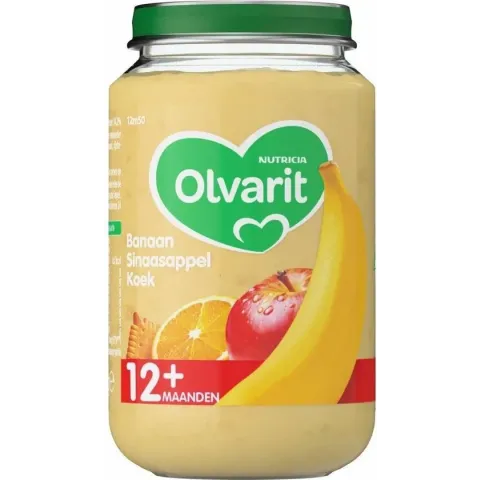 Olvarit 12 maanden Fruithapje - banaan sinaas koek