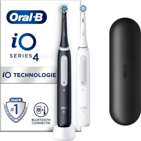Oral-B iO 4N - Black & White - Elektrische Tandenborstels - Ontworpen Door Braun