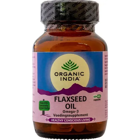 Organic India Flax Seed Oil 60 caps 100% vegan