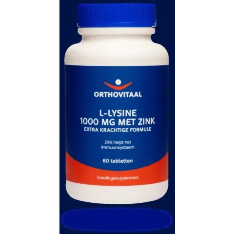 Orthovitaal L-Lysine 1000 mg met zink 60 tabletten