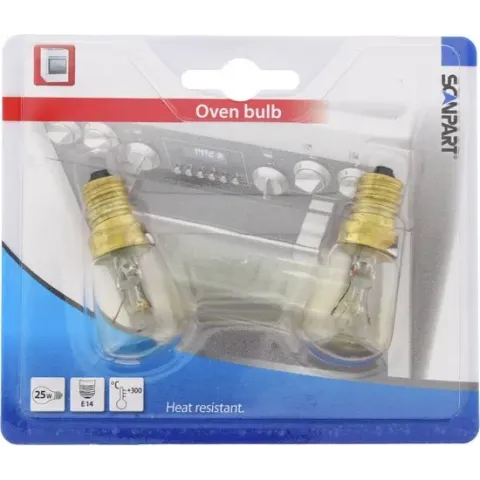 ovenlamp E14 25W 300� buis 190Lm 2-pack