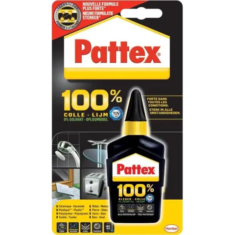 Pattex 100% lijm tube van 50 g op blister