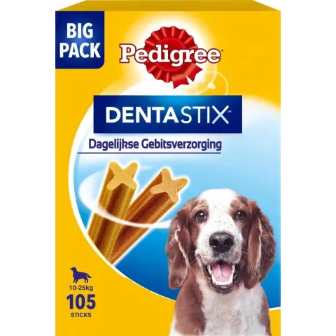 Pedigree Dentastix Medium Kauwstaaf - Gebitsverzorgende Hondensnack - 105 stuks