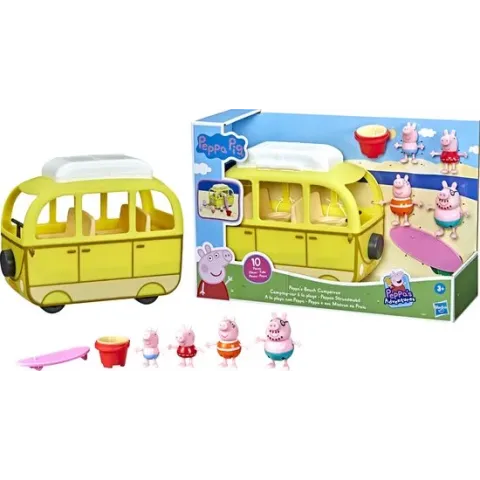 Peppa Pig Peppas Beach Campervan - Speelfigurenset