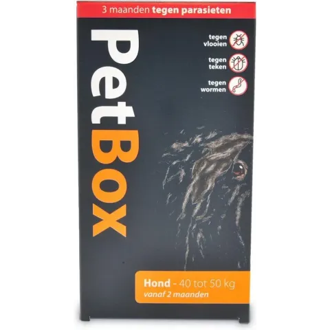 Petbox Hond Vlo. Teek & Worm - Anti vlo - teek- worm - Xlarge 40-50 Kg