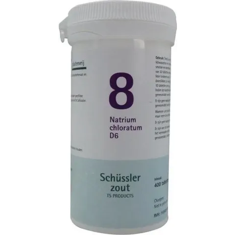 Pfluger - Natrium Chloratum 8 D6 Schussler - Celzouten - 400 tabletten