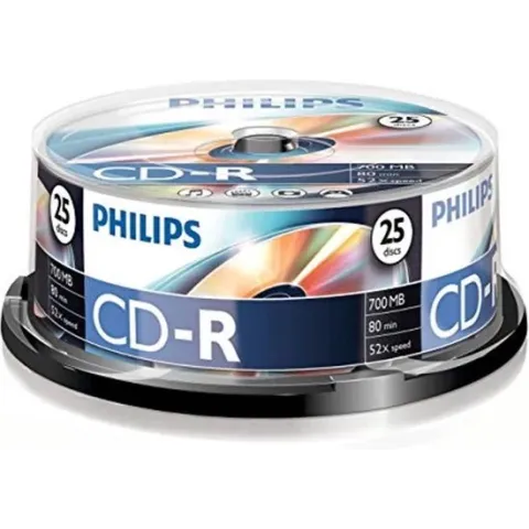 Philips CR7D5NB25 - CD-R 80Min - 700MB - Speed 52x - Spindle - 25 stuks
