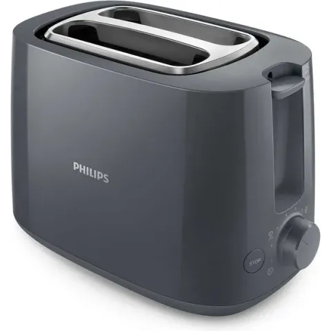 Philips Daily Collection HD2581/10 broodrooster 2 snede(n) 900 W Grijs