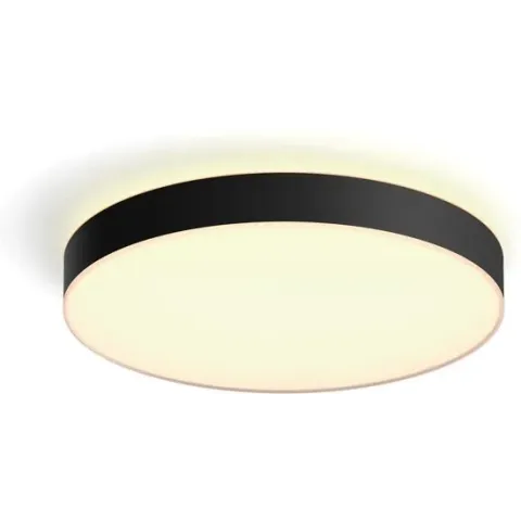 Philips Hue Enrave plafondlamp - warm tot koelwit licht - zwart - 55cm - 1 dimmer switch
