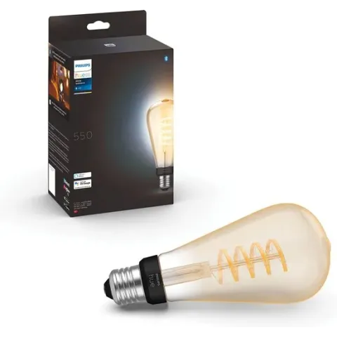 Philips Hue Filament Lichtbron E27 Edisonlamp ST64 - warm tot koelwit licht - klein - 1-pack - Bluetooth