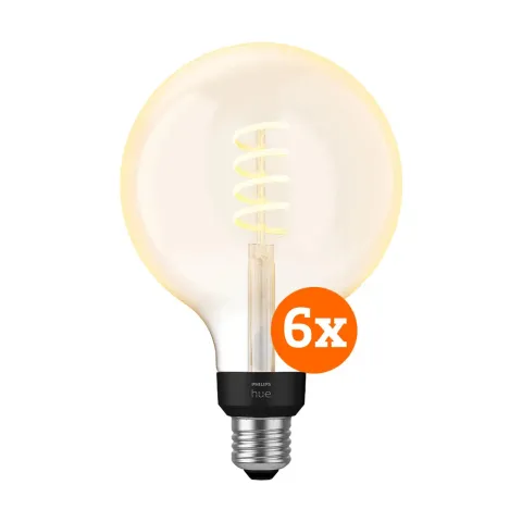 Philips Hue Filament White Ambiance Globe XL 6-pack
