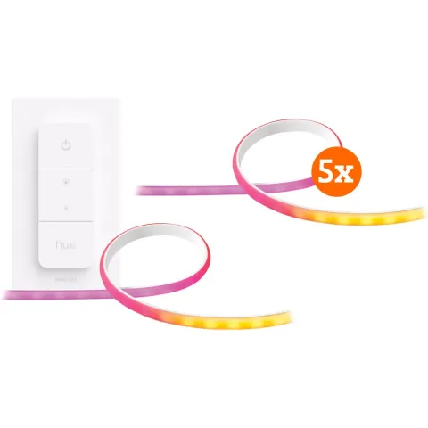 Philips Hue Gradient Lightstrip basisset 7 meter + Draadloze dimmer