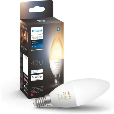 Philips Hue Kaarslamp Lichtbron E14 - White Ambiance - 5,2W - Bluetooth