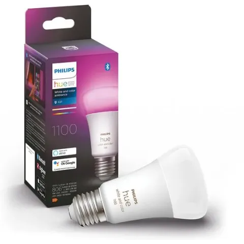 Philips Hue standaardlamp E27 Lichtbron - White and Color Ambiance - 1-pack - 1100lm - Bluetooth