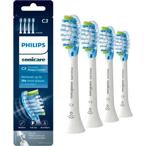 Philips Sonicare Premium Plaque Control Standaard HX9044/17 - Opzetborstel - 4 stuks - Wit