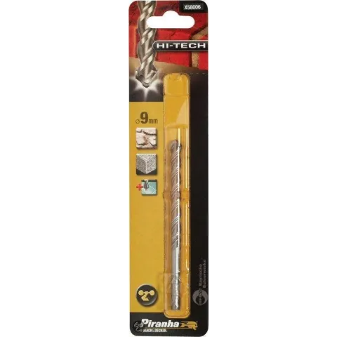 Piranha Hi-Tech bullet boor 9mm met ronde schacht X58006