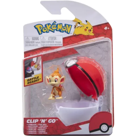 Pokemon Figure - Chimchar + Poke Ball (Clip 'n' Go)