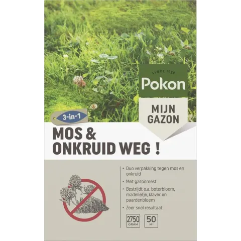 Pokon Mos en Onkruid Weg 2,75kg voor 50mÂ²