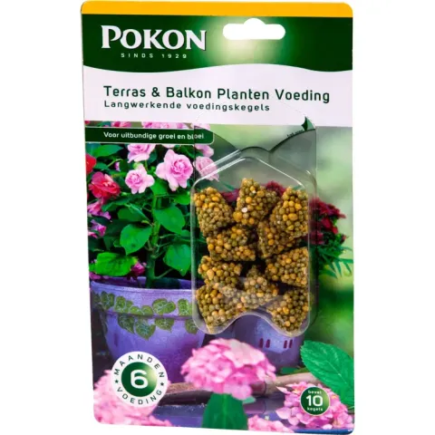 Pokon Terras & Balkon Planten Voedingskegels, 10 stuks