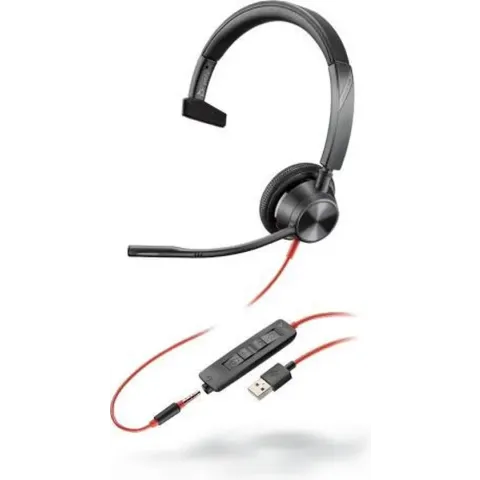 POLY Blackwire 3315 Headset Hoofdband Zwart