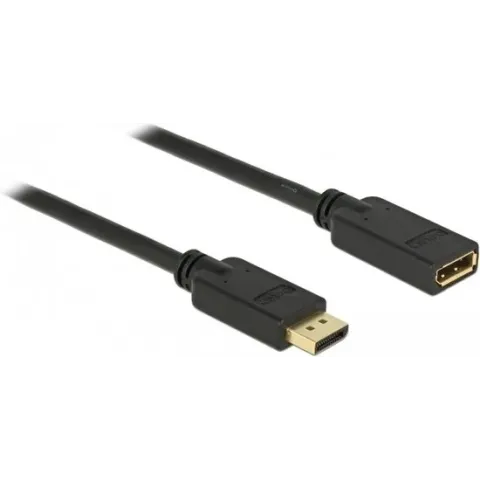 Premium DisplayPort verlengkabel - versie 1.2 (4K 60Hz) / zwart - 1 meter