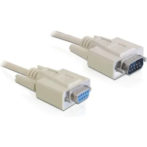 Premium seriële RS232 verlengkabel 9-pins SUB-D (m) - 9-pins SUB-D (v) / gegoten connectoren - 5 meter