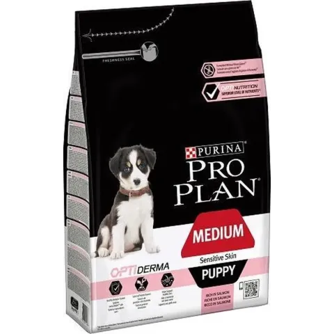 Pro Plan Medium/Puppy Sensitive Skin - Zalm Met Optiderma - Hondenvoer - 3 kg