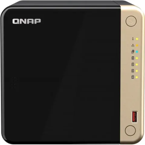 QNAP TS-464-4G - NAS-server - Ethernet LAN - 4 Bay + 2x M.2 2280 - 4GB DDR4 - zwart