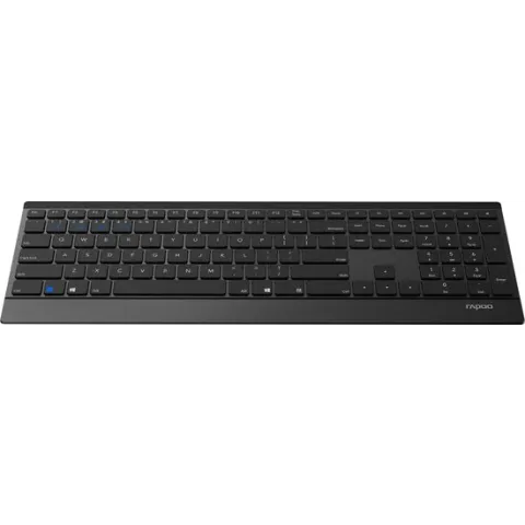 Rapoo - E9500M - Draadloos - Toetsenbord - 2.4ghz - Bluetooth - Ultra dun - Zwart