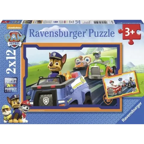 Ravensburger Paw Patrol in actie - 2 x 12 stukjes - kinderpuzzel