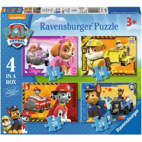 Ravensburger Paw Patrol - Puppies op pad 12, 16, 20 en 24 stukjes