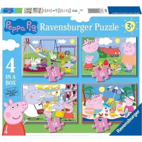 Ravensburger Peppa Pig 4in1box puzzel - 12+16+20+24 stukjes - kinderpuzzel