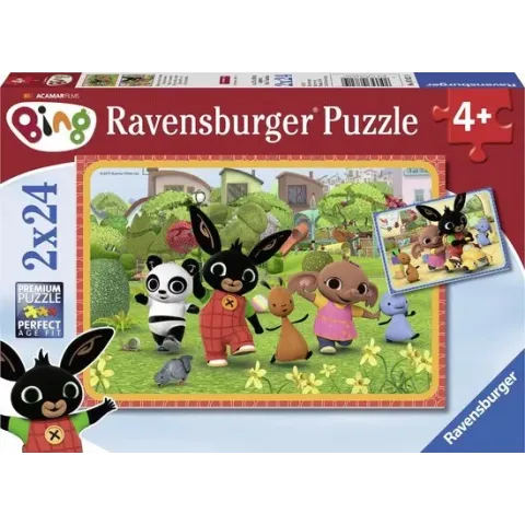 Ravensburger puzzel Bing Bunny - Twee puzzels - 24 stukjes - kinderpuzzel