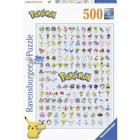 Ravensburger puzzel Eerste generatie Pokémon - legpuzzel - 500 stukjes