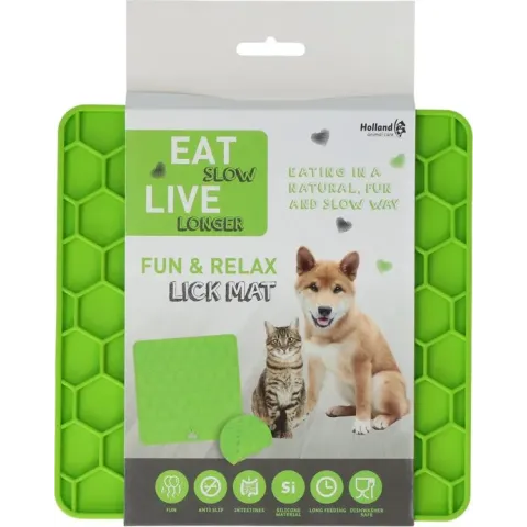 RelaxPets -Eat Slow Live Longer - Fun & Relax - Lick Mat - Likmat - Groen