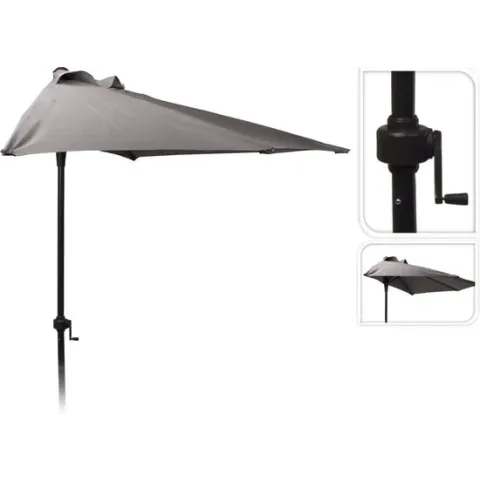 Relaxwonen - balkonparasol half rond Ø250cm met zwengel