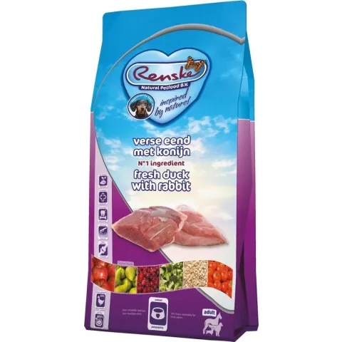 Renske Adult Eend & Konijn - Hondenvoer - 2 kg