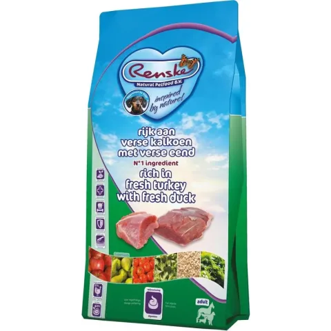 Renske Adult Kalkoen & Eend - Hondenvoer - 2 kg