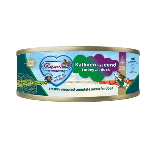 Renske Blik Vers Gestoomd Puppy 95 g - Hondenvoer - Kalkoen&Eend