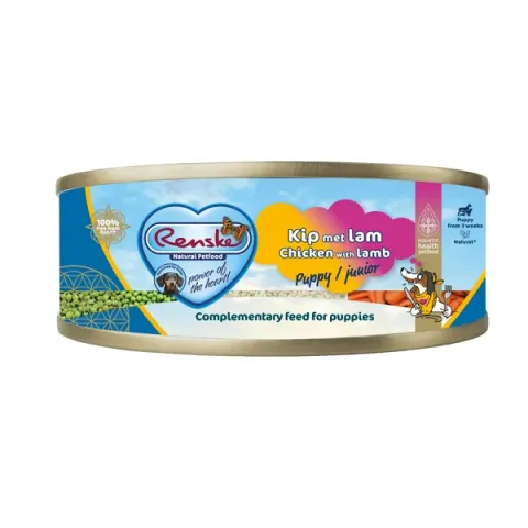 Renske Blik Vers Gestoomd Puppy 95 g - Hondenvoer - Kip&Lam